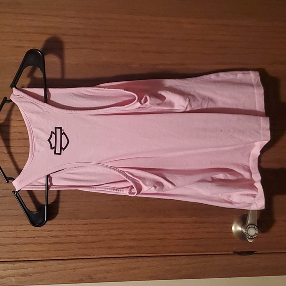 Size S Pink Harley Davidson Tank WORN ONCE - Picture 3 of 3